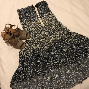 Love Stitch high-low skirt with waist tie